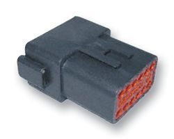 DEUTSCH DT048PA-CE02 Connector Housing, Thin Wall, Black, DT Series, Receptacle, 8 Ways, DT Series Pin Contacts