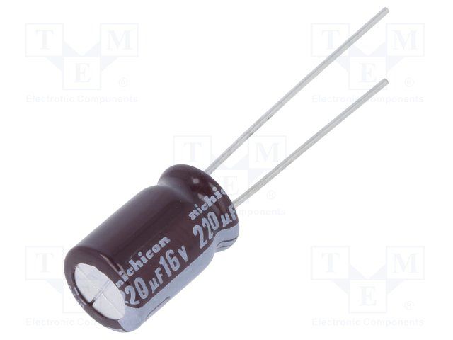 220uF 16V Radial Aluminum Electrolytic Capacitor 20% 460mA