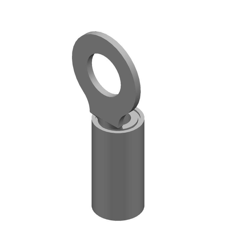 Ring Terminal, 10-12AWG, Copper, Tin, Insulated, Yellow