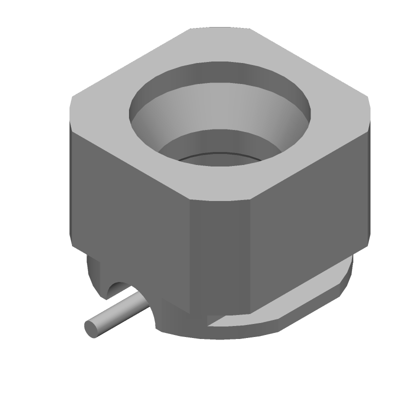 20GHz RF Connector, Male, Surface Mount, Gold Plated Brass