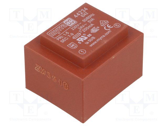 MYRRA   44234   Isolation Transformer, EI 42 x 14.8, 5 VA, 1 x 230V, 24V, 208 mA