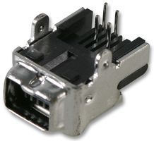 4-Pos IEEE1394 RA Socket, 0.8mm Pitch, Solder