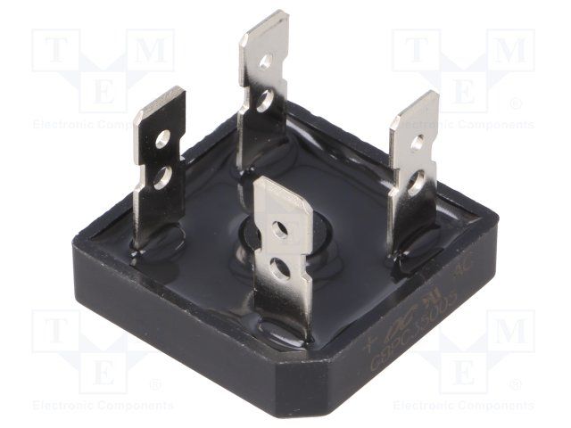 Bridge Rectifier Diode, 1 Phase, 35A, 50V V(RRM), Silicon, ROHS COMPLIANT, PLASTIC, GBPC, 4 PIN