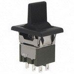 Illuminated SP3T Rocker Switch, 6A 250VAC, Panel Mount, Solder