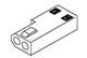 2 Pos Power Connector, 5A, 250V, Crimp, Receptacle, Straight