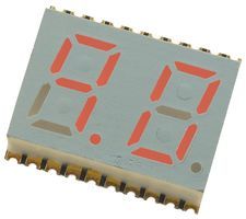 2-Char Green 7-Seg LED Display, SMD, 25mA, 10mm