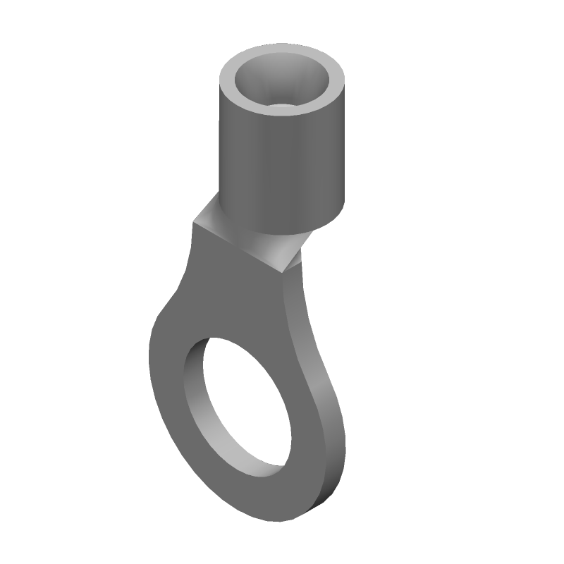 Copper Crimp Terminal, Nickel Plated, 16-22AWG, M4 Stud