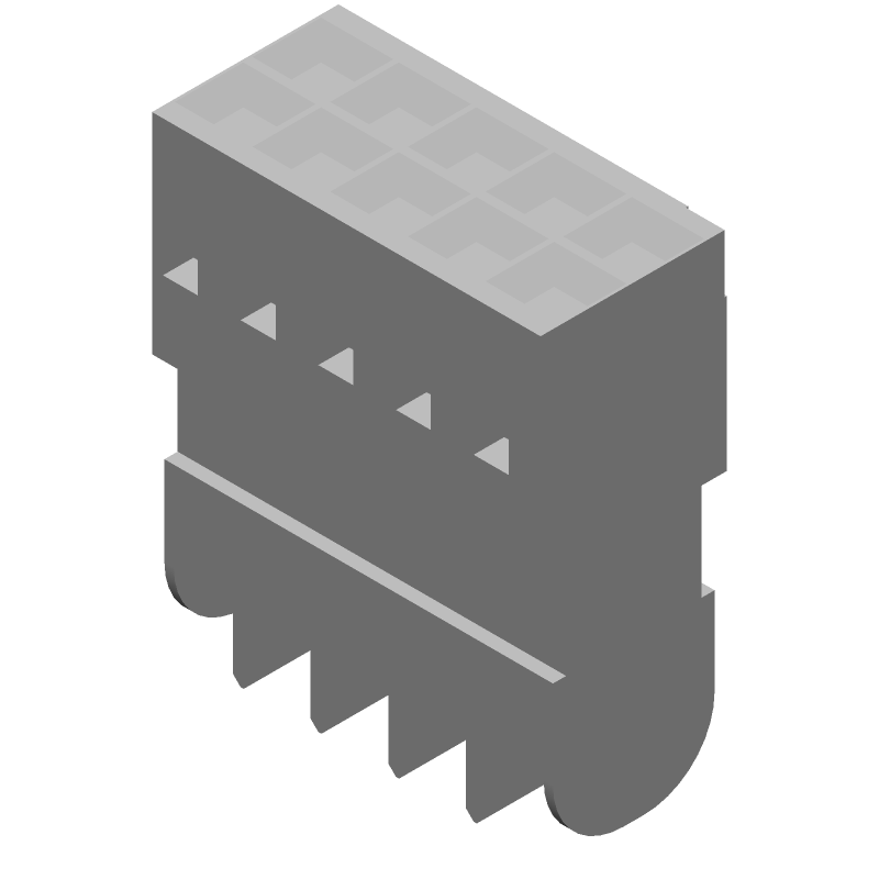 10 Pos 2 Row 2.54mm Pitch IDC Wire Housing, 3A, 105°C, Black