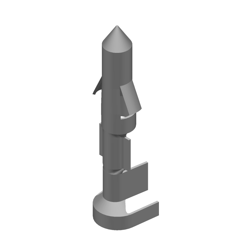 Power Contact Pin, Crimp, 13A, 250V, 14-20AWG, Straight