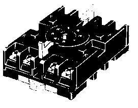 8-Pos Relay Socket, 6A 240VAC, Screw Term, DIN Rail Mount