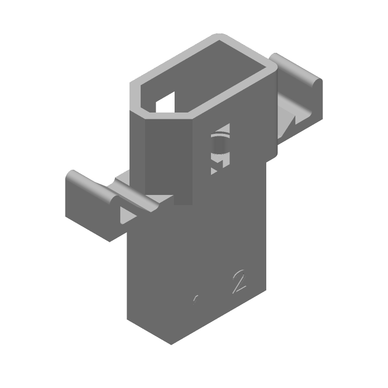 2P .093" Wire-to-Wire Plug, Male, 13A, 250V, Crimp