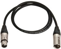 5m Black Male XLR3 to Female XLR3 Audio Video Cable Assembly