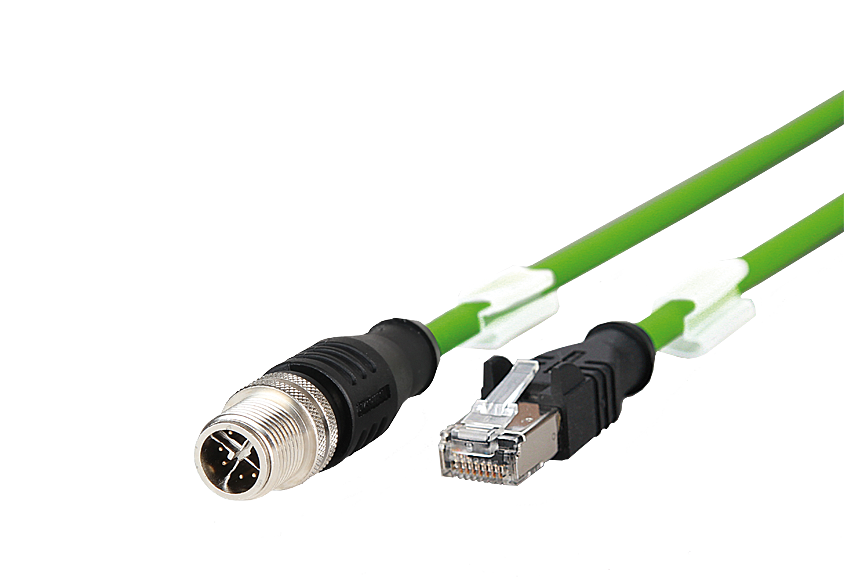 Green RJ45 Plug to Plug Cable Assembly