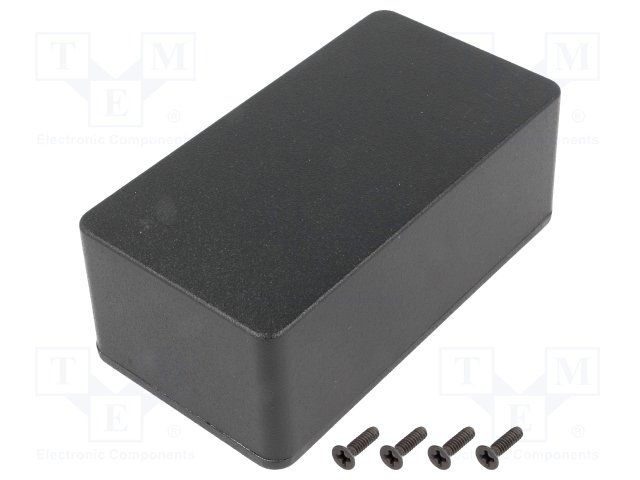 HAMMOND         1590BSBK            Enclosure, Diecast, EMI / RFI, IP54, Instrument, 42 mm, 60.5 mm, 112 mm, Aluminium Alloy, Black