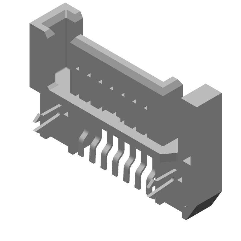 Telecom and Datacom Connector, 7 Contact(s), Male, Right Angle, Surface Mount Terminal, Plug,