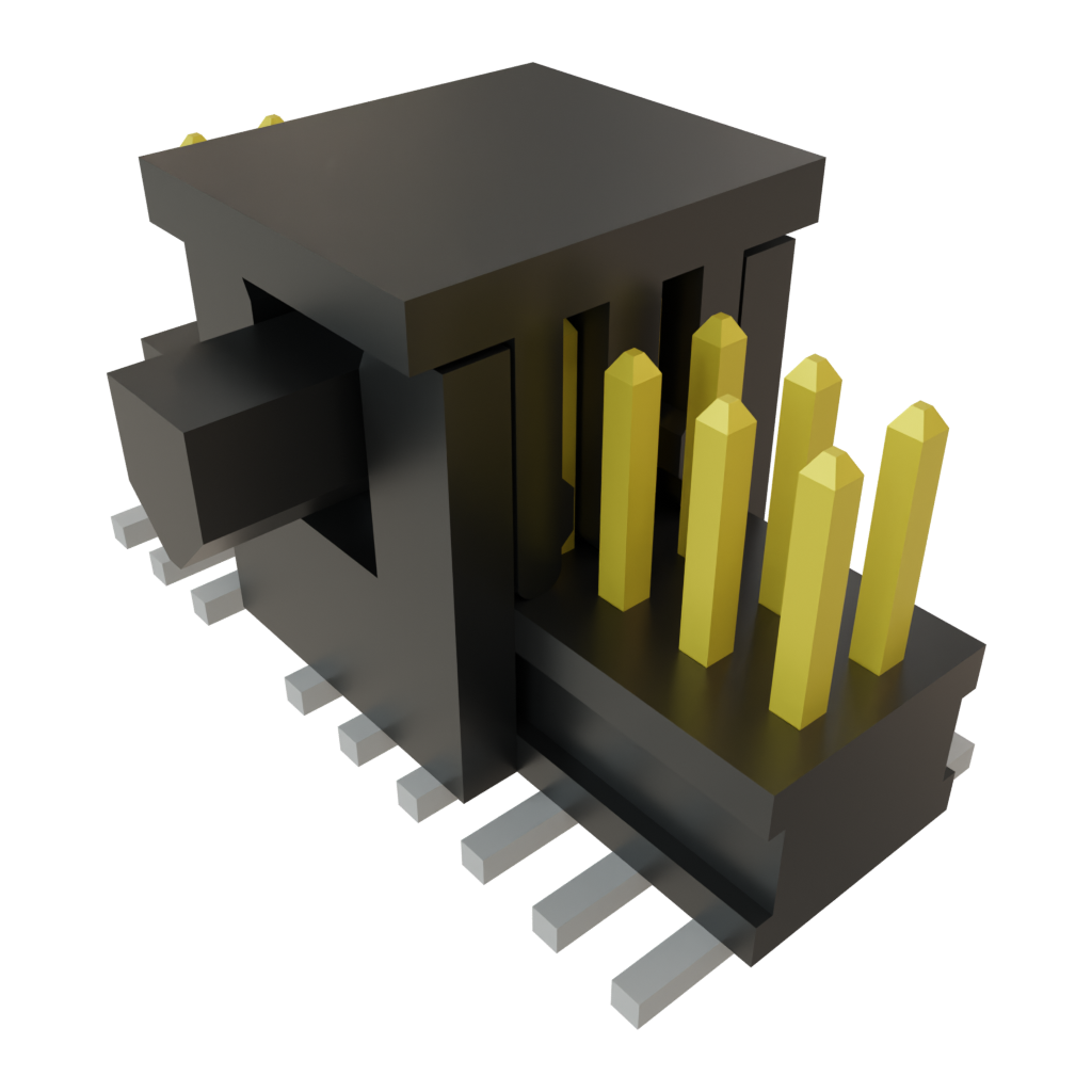 1.27mm SMT Micro Header, Shrouded, 10 Pos