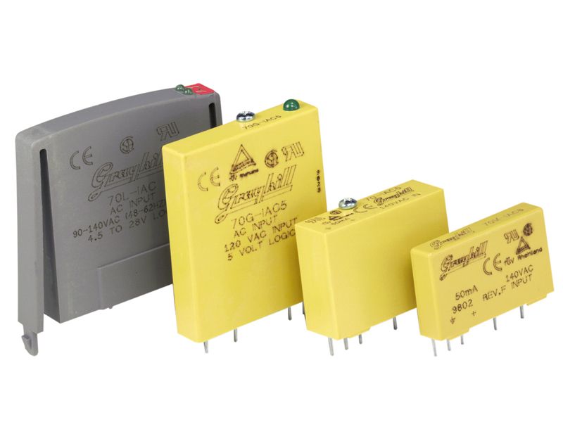 120VAC Input I/O Relay Module, 2 Ch, SPST, DIN Rail