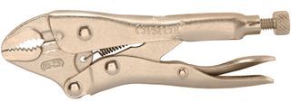 Crescent; Tool; Locking Pliers; 5 In. Curved Jaw W/Wire Cutter; Carded; Nickel-Plated