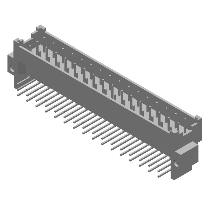 48 Pos DIN 41612 RA Solder Backplane Connector