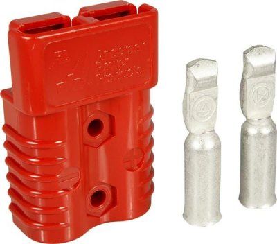 Rectangular Power Connector, 2 Contact(s), Hermaphroditic, Crimp and Solder Terminal