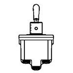 Switch Toggle (ON) OFF (ON) SPDT Round Lever Screw 15A 277VAC 250VDC 372.85VA Panel Mount with Threads Automotive