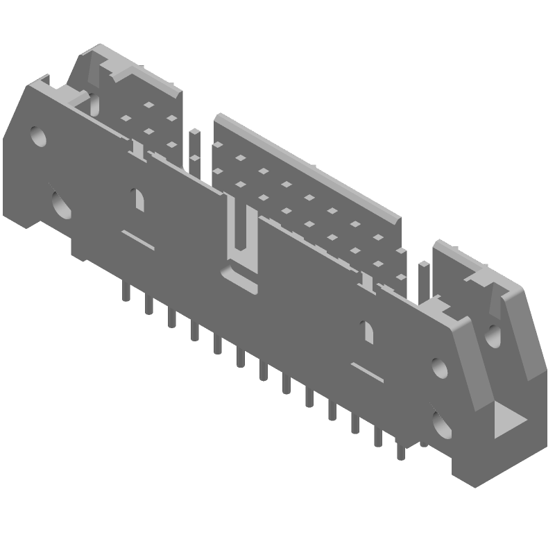 26 Pos 2.54mm Shrouded Header HDR, 1A, 250V, Thru-Hole