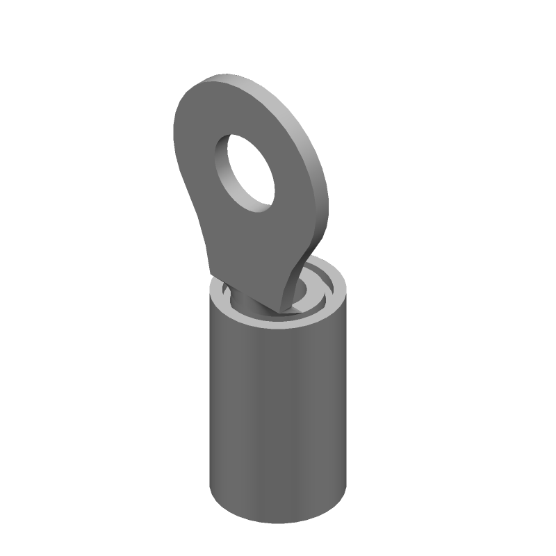 Ring Terminal, 14-16AWG, Copper, Tin, Blue, 300V