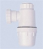 Plumbing,waste trap,tubular,polypropylene,white,bo