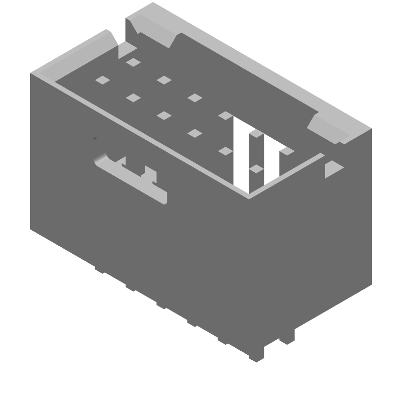 12 Pos 2.54mm Shrouded Header, Male Pin, 3A, Gold, Thru-Hole