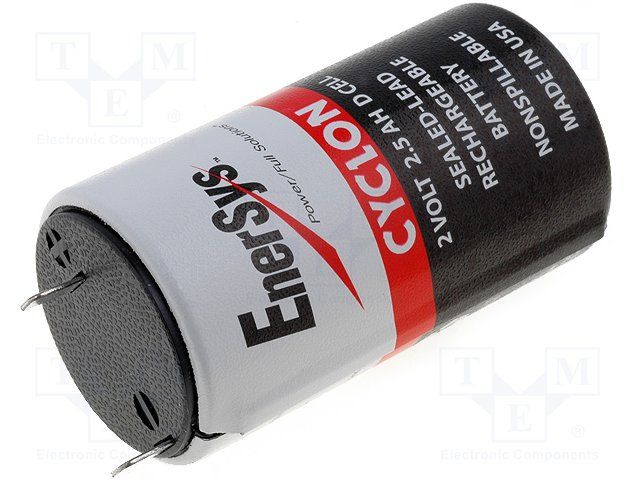 2V 2.5Ah Lead Acid Cylindrical Battery