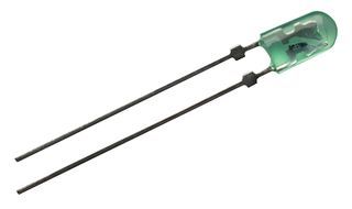 Green 5mm Diffused LED Emitter, 20mA, 540nm, 3515mcd