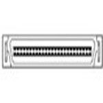 40 Pos Vertical .050" Pitch Female Connector, 1A, 250V, Gold/Tin Plating