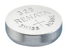 RENATA         329             Battery, Watch, Single Cell, Silver Oxide, 37 mAh, 1.55 V, Flat Top, 7.9 mm