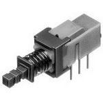 Illuminated Pushbutton Switch, 4PDT, PCB, Right Angle, 100mA