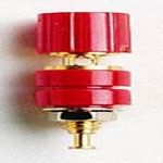 Insulated Turret Connector, 15A, 2.5kV, Brass/Gold