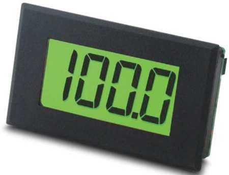 Panel Meter, Digital, Bi-Color, go/no go Color Coded LED, 3.5 Digit DC Voltmeter