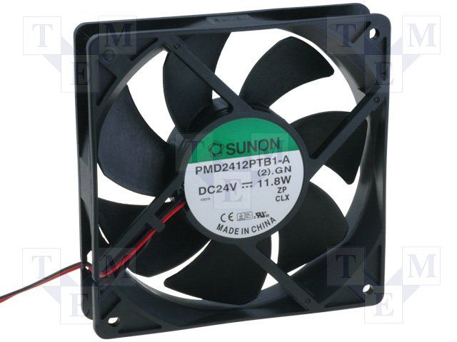 120x25mm 24VDC 4500RPM Ball Bearing Axial Fan 150CFM