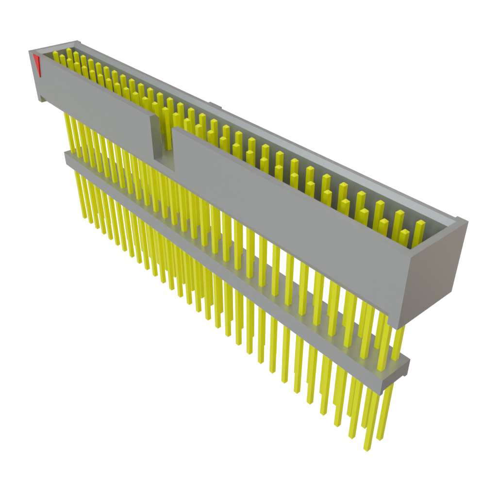 60-Contact 2-Row Through-Hole Header, Gold Plating, 2.54mm Pitch