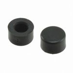 CAP PUSHBUTTON ROUND BLACK