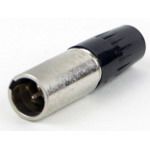 3-Pin XLR Style Audio Connector, Male, Panel Mount, Shielded, 5A, 125V