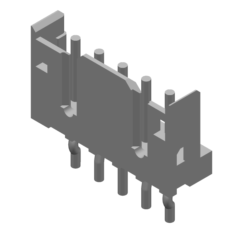 5 Pos 2mm Pitch Shrouded Header, Straight, Thru-Hole, 4A, 125V