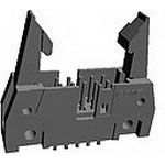 16 Pos 2.54mm Shrouded Header, Male Pin, Gold Brass, Thru-Hole