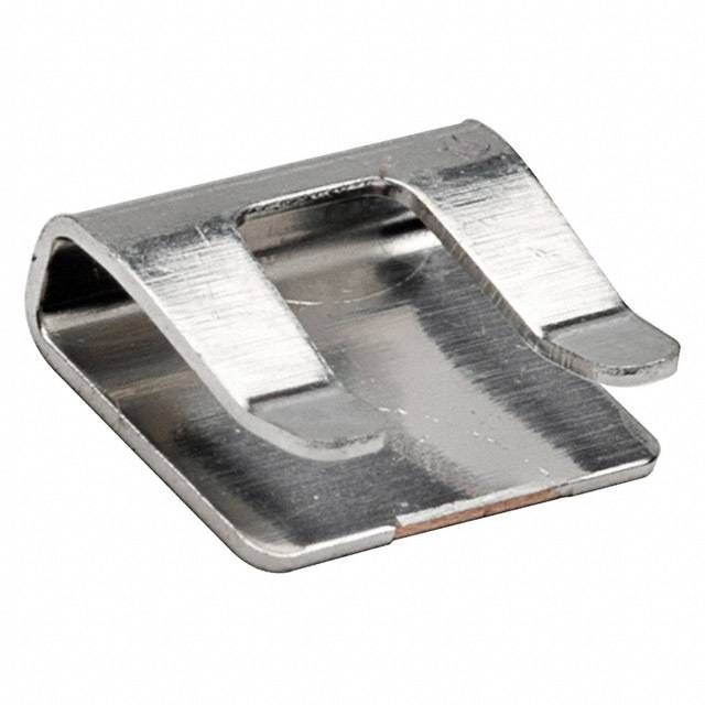 Female Solder Cable Clip, Copper Alloy, Silver, 4mm Depth