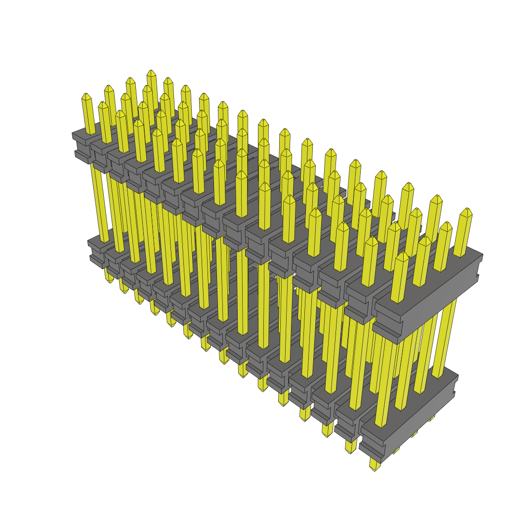 Conn Board Stacker HDR 60 POS 2mm Solder ST Top Entry Thru-Hole Bulk
