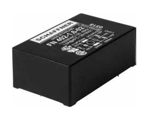 2.5A 250V AC PCB Mount IEC Filter, 400Hz, 2mH Ind, 100nF Cap