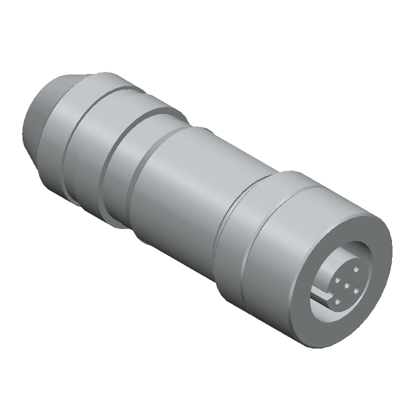 5-Pos Female Connector, Gold, 4A, IP67, Screw Term