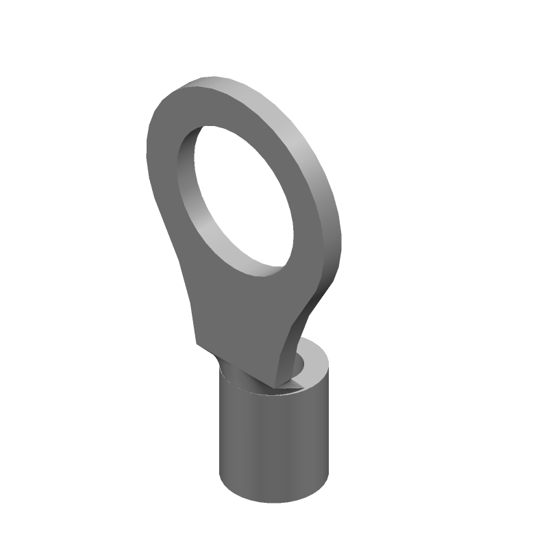 Ring Terminal, Copper/Tin, 16-22AWG, M5 Stud, 250V