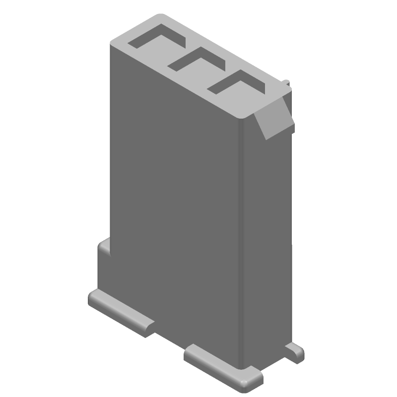 3 Pos 4.2mm Crimp Wire Housing, 600V, 13A, Receptacle