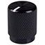 Metal Knurled Knob, 0.125" Shaft, Black