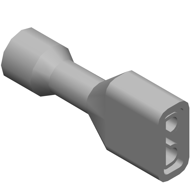 Female Crimp Terminal, Brass/Tin, 18-22AWG, 600V, 105°C